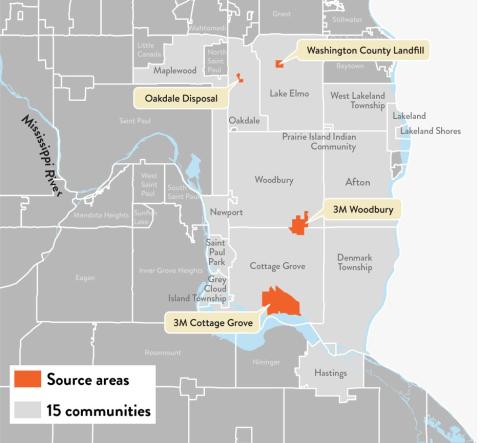Map of east metro communities including Hastings